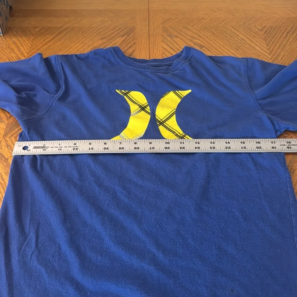 Hurley Blue Tee with Yellow Graphic